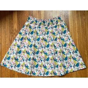 Boden Women's Skirt Toucan Print NWT 100% Cotton Size 6R, UK 10R